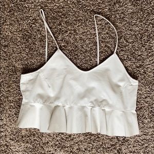 Zara leather crop top